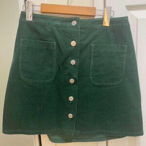 Simons Twik Green Corduroy Skirt